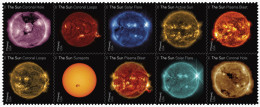 United States , USA , US 2021, Sun Science, Hologram, Block Of 10 Stamps, MNH. - Blokken & Velletjes
