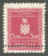 282 Croatia Armoiries Coat Of Arms Misperforated Double Line At Bottom MH * Neuf (CRO-32) - Croazia