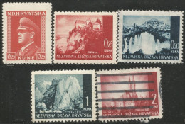 282 Croatia 5 Timbres 5 Stamps (CRO-6) - Croazia