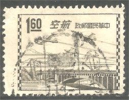 260 China Airmail 1954 Jet Airplanes Avions Réaction Pont Bridge Brucke Ponte Chung Shan (CHI-651b) - Puentes