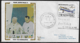 Honduras.   Pastoral Visit Of Pope John Paul II To Honduras.  Special Cancellation On Special Envelope - Honduras