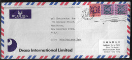 Hong Kong. Stamps Sc. 390, 398 On Commercial Air Mail Letter, Sent From Hong Kong On 6.05.1986 To USA - Cartas & Documentos