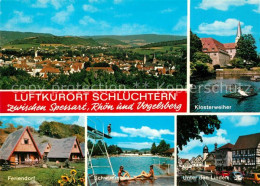 73212631 Schluechtern Panorama Luftkurort Klosterweiher Feriendorf Schwimmbad Un - Schluechtern