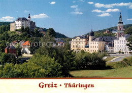 73212454 Greiz Thueringen Oberes Und Unteres Schloss Stadtkirche  Greiz Thuering - Greiz