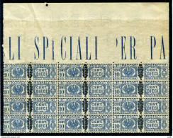 Pacchi Postali Cent. 10 Fregio Con Parziale Gomma Recto E Verso - Ungebraucht