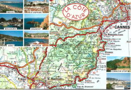 Ref (  18813  )   La Cote D Azur - Carte Geografiche