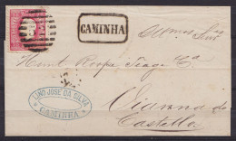 Portugal - L. Datée 11 Octobre 1871 De CAMINHA Affr. 25r (N°29) Pour VIANA DO CASTELO - Griffe [CAMINHA] - Luxe ! (au Do - Covers & Documents
