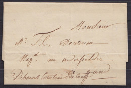 L. Datée 21 Avril 1833 De PECQ Pour GAND - Man. "Debours Courtrai Six Cents" - 1830-1849 (Independent Belgium)