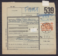 Bordereau De Colis Affr. N°TR329 Càd *CHAINEUX* /27.11.1952 Pour BPS14 (FBA Armée Belge En Allemagne) - Other & Unclassified