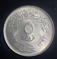 EGYPT, 5 PIASTRES, 1972 - KM 428, UNC, Agouz - Egipto