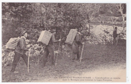 FRONTIERE FRANCO-SUISSE - Contrebandiers En Marche Dans La Montagne Pour Traverser La Ligne Francaise (carte Animée) - Dogana