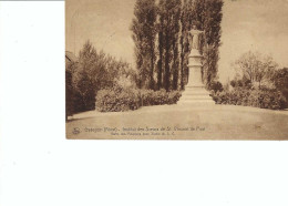 Gijzegem:Institut Des Soeurs De St Vincent De Paul- Butte Des Peupliers Avec Statue Du S C - Aalst