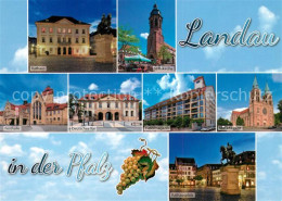 73208888 Landau Pfalz Rathaus Stiftskirche Festhalle Deutsches Tor Hafermagazin  - Landau