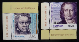 Rumänien Mi 7734-7735 ** , Geburtstag Von Ludwig Van Beethoven - Unused Stamps