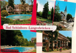 73208611 Langenbruecken Bad Schoenborn Kirche Brunnen Schwimmbad Langenbruecken  - Bad Schoenborn