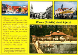 73208375 Waren Mueritz Seebad Ecktannen 1920 Hafen Marktplatz Kirche Waren Mueri - Waren (Müritz)
