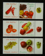 Rumänien Mi 6621-6623 ** , Gesunde Ernährung (1) - Unused Stamps