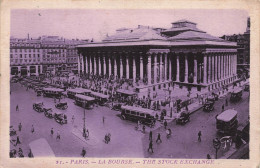 FRANCE - Paris - La Bourse - The Stock Exchange - Vue Panoramique - Animé - Carte Postale Ancienne - Otros Monumentos