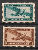 INDOCHINE - 1949 - Poste Aérienne PA N°YT. 46 à 47 - Série Complète - Neuf Luxe ** / MNH / Postfrisch - Poste Aérienne