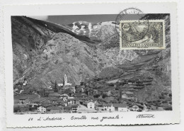 ANDORRE 40C AU RECTO CARTE NON VOYAGEE CANILLO OBL ANDORRE 1939 - Storia Postale