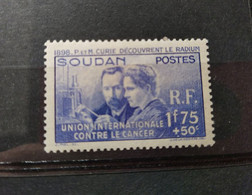 SOUDAN 1938 TIMBRE N°99 NEUF AVEC CHARNIERE PIERRE ET MARIE CURIE - Unused Stamps