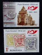 Rumänien Mi 6651-6652 ** , Jahrestag Rumänische Post - Neufs