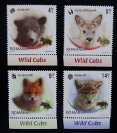 Rumänien Mi 6663-6666 ** , Junge Wildtiere - Unused Stamps