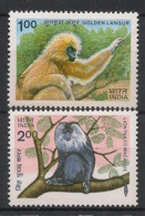 INDIA - 1983 - N°YT. 775 à 776 - Singes / Monkeys - Neuf Luxe ** / MNH / Postfrisch - Ongebruikt