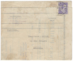 TARIF FACTURE Du 5 Janvier 1942 Iris N°651 Amiens 21 Juin 1945 - Facture D'un Marbrier - Tarifas Postales