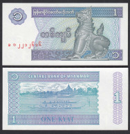 Burma - Myanmar 1 Kyats (1996) Pick 69 UNC (1)    (30866 - Autres - Asie