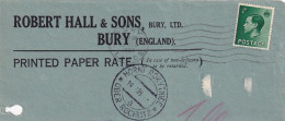 G015 Great Britain 1936 Fragment Robert Hall & Sons Bury England - Cartas & Documentos