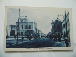 Cartolina "TRIPOLI - Corso Vittorio Emanuele III" Ediz. Scialom Haggiag - Libye