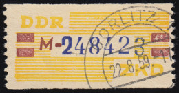 25-M Dienst-B, Billet Blau Auf Gelb, Gestempelt - Oblitérés