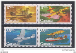 CANADA:  1979  CANADIAN  AVIATION  -  KOMPLET  SET  4  UNUSED  STAMPS  -  YV/TELL. 721/24 - Neufs