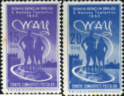 299616 HINGED TURQUIA 1950 2 CONGRESO INTERNACIONAL DE LA JUVENTUD EN ESTAMBUL - Andere & Zonder Classificatie