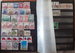 CHINA TAIWAN LOT USED IN 2 PAGES - Lots & Kiloware (mixtures) - Max. 999 Stamps