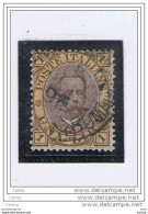 REGNO:  1889  UMBERTO  I°  -  £. 1  BRUNO  E  GIALLO  US. -  SASS. 48 - Oblitérés