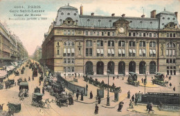 FRANCE - Paris - Vue Générale De La Gare Saint Lazare - Cour De Rome Reconstruite De 1886 à 1889- Carte Postale Ancienne - Metro, Stations