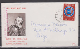 Belgique Lettre 1969 1496 Traité OTAN 20e Anniversaire Sir Rowland Hill École De Philatélie Charleroi - Documents & Fragments