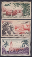 TIMBRE COMORES POSTE AERIENNE SERIE N° 1/3 NEUFS ** GOMME SANS CHARNIERE - Airmail