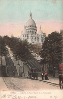 FRANCE - Paris - Vue Générale De L'église Du Sacré Cœur Et Le Funiculaire - L'escalier - Carte Postale Ancienne - Sacré-Coeur