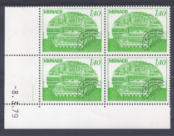 MONACO - PREO N° 64 - Bloc De 4 COIN DATE - NEUF SANS CHARNIERE - 8/3/79 - Precancels