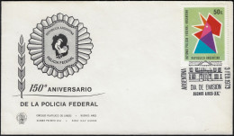 Argentine 1973 Y&T 939 Sur FDC. 150 Ans De Police Fédérale. Poulet - Polizia – Gendarmeria