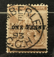 Timbre Oblitéré Cap De Bonne Espérance 1893 - Cape Of Good Hope (1853-1904)