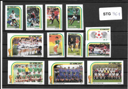 St Vincent Série Complète Non Dentelé Imperf Football CM 86 ** - 1986 – Mexico