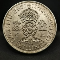 2 SHILLINGS  ARGENT 1941 GEORGE VI ROYAUME UNI / UNITED KINGDOM SILVER - J. 1 Florin / 2 Shillings