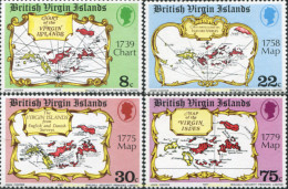 608305 HINGED VIRGENES BRITANICAS Islas 1977 MAPAS GEOGRAFICOS - Iles Vièrges Britanniques