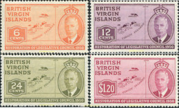 608302 HINGED VIRGENES BRITANICAS Islas 1951 RESTAURACION DEL CONSEJO LEGISLATIVO - British Virgin Islands