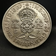 2 SHILLINGS  ARGENT 1942 GEORGE VI ROYAUME UNI / UNITED KINGDOM SILVER - J. 1 Florin / 2 Schillings