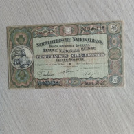 Suisse - Billet De 5 Francs De 1921- Recherché - Schweiz